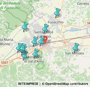 Mappa Via dei Conciatori, 56028 San Miniato PI, Italia (3.83545)