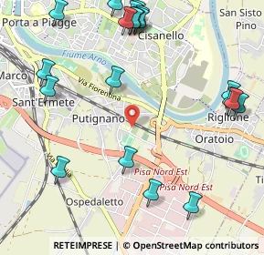 Mappa Via Giovanni Tozzetti Targioni, 56121 Pisa PI, Italia (1.4015)