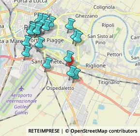 Mappa Via Giovanni Tozzetti Targioni, 56121 Pisa PI, Italia (2.1235)