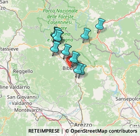 Mappa Via le Chiani, 52011 Bibbiena AR, Italia (9.34733)