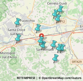 Mappa Via Carlo Goldoni, 56028 San Miniato PI, Italia (3.82417)