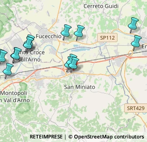Mappa Via Carlo Goldoni, 56028 San Miniato PI, Italia (5.73944)
