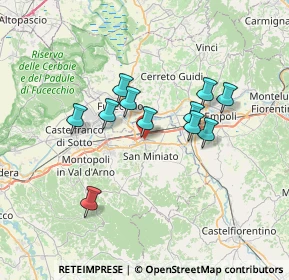 Mappa Via Carlo Goldoni, 56028 San Miniato PI, Italia (5.85545)