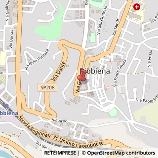 Mappa Via Luigi Gori, 5, 52011 Bibbiena, Arezzo (Toscana)