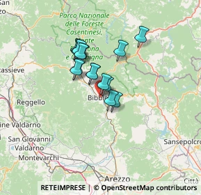 Mappa Via Umbro Casentinese Romagnola, 52011 Bibbiena AR, Italia (9.43533)