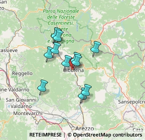 Mappa Via Umbro Casentinese Romagnola, 52011 Bibbiena AR, Italia (10.5775)