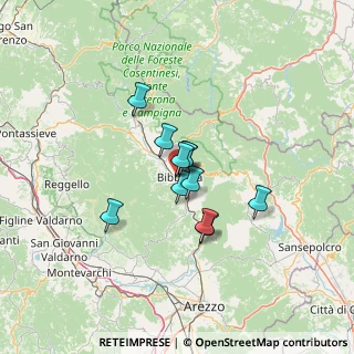 Mappa Via Umbro Casentinese Romagnola, 52011 Bibbiena AR, Italia (8.72727)