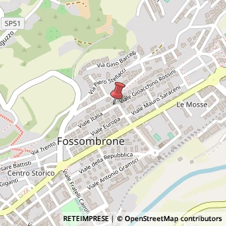 Mappa Viale Italia,  30, 61034 Fossombrone, Pesaro e Urbino (Marche)