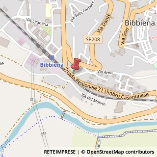 Mappa Via Umbro Casentinese, 1, 52011 Bibbiena, Arezzo (Toscana)