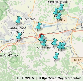 Mappa Via Alessandro Manzoni, 56028 San Miniato PI, Italia (3.82833)