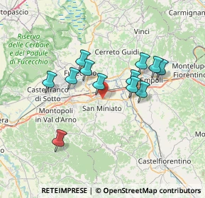 Mappa Via Pinocchio, 56028 San Miniato PI, Italia (6.18667)