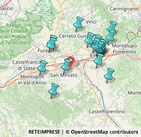 Mappa Via Covina, 56028 San Miniato PI, Italia (7.08222)