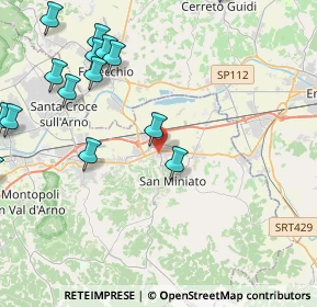Mappa Via A. Manzoni, 56028 San Miniato PI, Italia (6.01412)