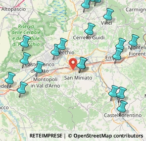 Mappa Via Martiri di Belfiore, 56028 San Miniato PI, Italia (10.2145)