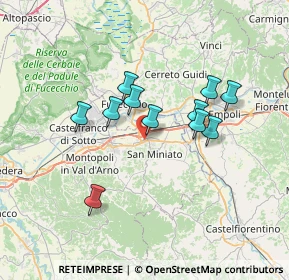 Mappa Via Martiri di Belfiore, 56028 San Miniato PI, Italia (5.94455)