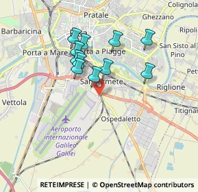 Mappa Via Cariola, 56121 Pisa PI, Italia (1.53545)