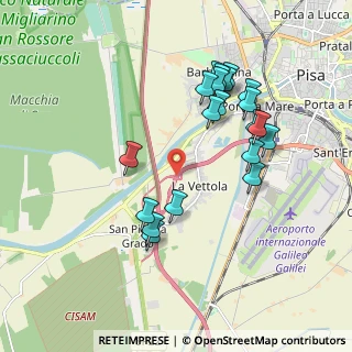 Mappa Superstrada Firenze Pisa Livorno, 56122 Pisa PI, Italia (1.9165)