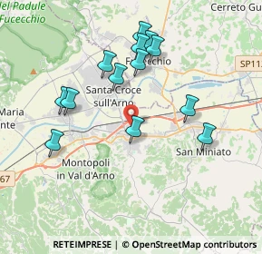 Mappa Via Chico Mendes, 56028 San Miniato PI, Italia (3.71692)