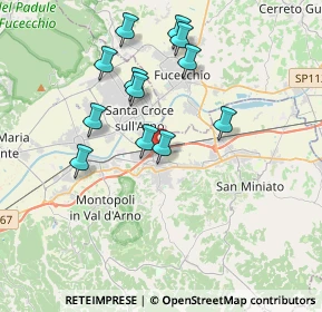 Mappa Via Chico Mendes, 56028 San Miniato PI, Italia (3.58333)