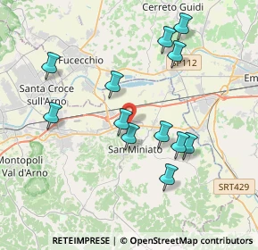 Mappa Via Torta, 56028 San Miniato PI, Italia (3.77917)