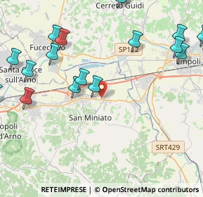 Mappa VIA TOSCO ROMAGNOLA EST KM 40+460, 56028 San Miniato PI, Italia (6.1565)