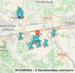 Mappa VIA TOSCO ROMAGNOLA EST KM 40+460, 56028 San Miniato PI, Italia (3.97167)