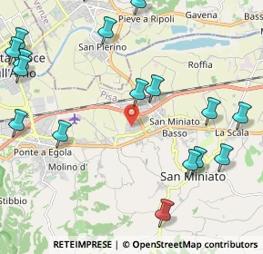 Mappa Via Amaddio Caponi, 56028 San Miniato PI, Italia (2.91824)