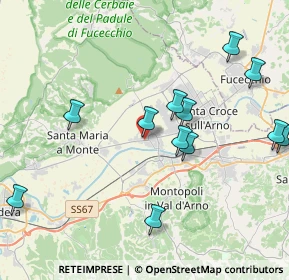 Mappa Via Fratelli Rosselli, 56022 Castelfranco di Sotto PI, Italia (4.46833)