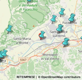 Mappa Via Fratelli Rosselli, 56022 Castelfranco di Sotto PI, Italia (6.53632)