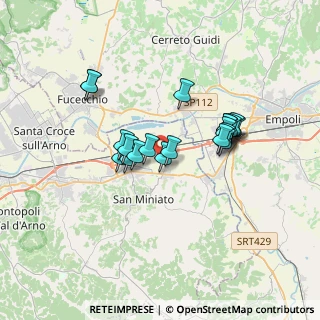 Mappa Via Palagetto, 56028 San Miniato PI, Italia (2.8955)