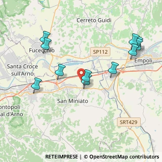 Mappa Via Palagetto, 56028 San Miniato PI, Italia (4.44545)