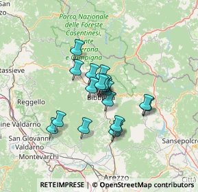 Mappa Via Gualchiere, 52011 Bibbiena AR, Italia (9.22842)