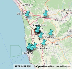 Mappa Piazzale D'Ascanio, 56121 Pisa PI, Italia (9.3275)