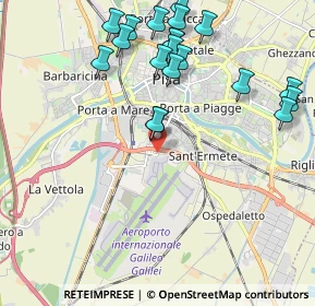 Mappa Piazzale Corradino D'Ascanio, 56121 Pisa PI, Italia (2.39)