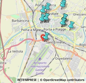 Mappa Piazzale D'Ascanio, 56121 Pisa PI, Italia (2.28462)