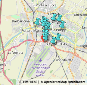 Mappa Piazzale D'Ascanio, 56121 Pisa PI, Italia (1.12786)