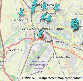 Mappa Piazzale Corradino D'Ascanio, 56121 Pisa PI, Italia (2.74667)