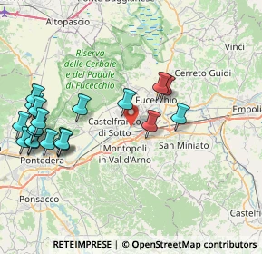 Mappa Via Arginale Ovest, 56028 San Miniato PI, Italia (9.615)