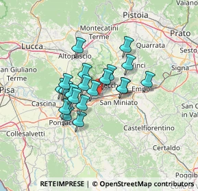 Mappa Via Arginale Ovest, 56028 San Miniato PI, Italia (9.98)