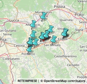 Mappa Via Arginale Ovest, 56028 San Miniato PI, Italia (8.8705)