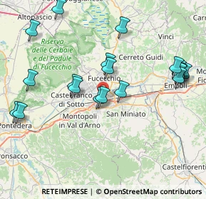 Mappa Via Cavane, 56028 San Miniato PI, Italia (9.1135)