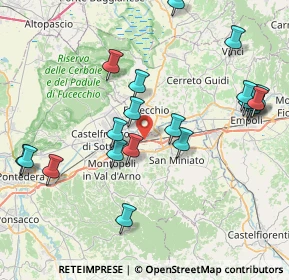 Mappa Via Cavane, 56028 San Miniato PI, Italia (9.0745)