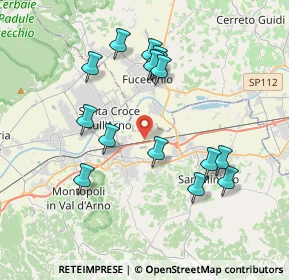 Mappa Via Cavane, 56028 San Miniato PI, Italia (3.77333)