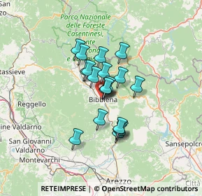 Mappa Via Mario Timossi, 52011 Bibbiena AR, Italia (8.93)