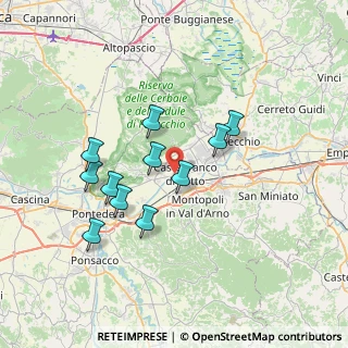 Mappa Via Fratelli Cervi, 56022 Castelfranco di Sotto PI, Italia (6.57818)