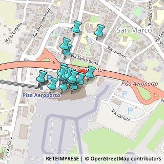 Mappa Aeroporto internazionale Galileo Galilei, 56121 Pisa PI, Italia (0.175)