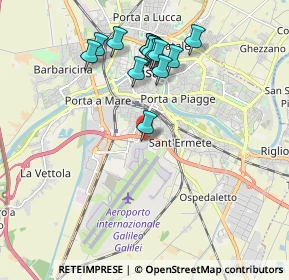 Mappa Aeroporto internazionale Galileo Galilei, 56121 Pisa PI, Italia (1.93071)