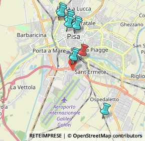 Mappa Aeroporto internazionale Galileo Galilei, 56121 Pisa PI, Italia (1.94545)