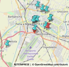 Mappa Aeroporto internazionale Galileo Galilei, 56121 Pisa PI, Italia (1.81846)