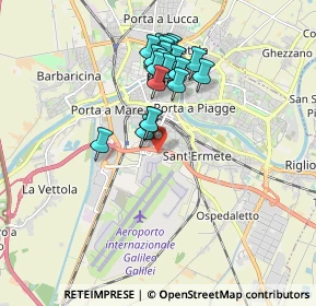 Mappa Aeroporto internazionale Galileo Galilei, 56121 Pisa PI, Italia (1.621)